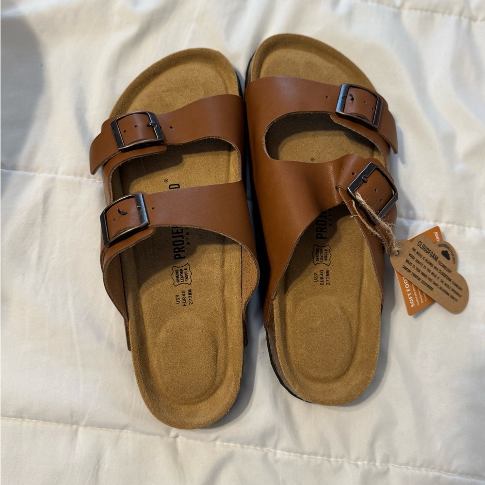 Project cloud flat sandals